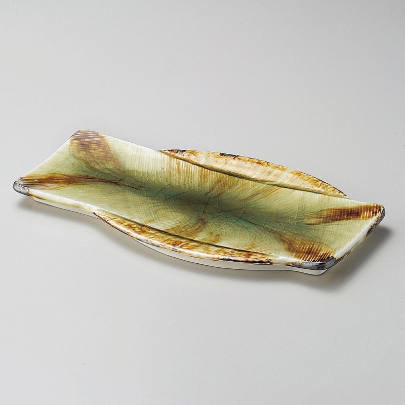 金正陶器 灰釉耳付長大皿 1個(ご注文単位1個)【直送品】