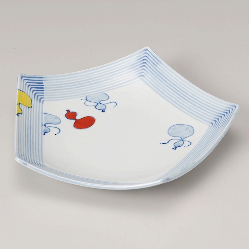 金正陶器 赤絵瓢五角 盛皿 1個(ご注文単位1個)【直送品】