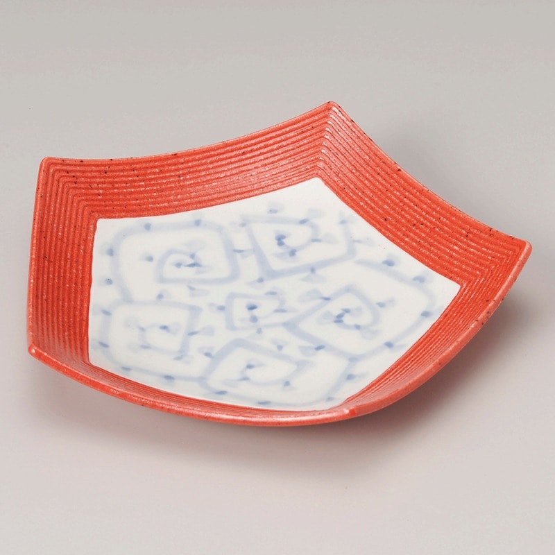 金正陶器 紅柚子五角唐草 盛皿 1個(ご注文単位1個)【直送品】
