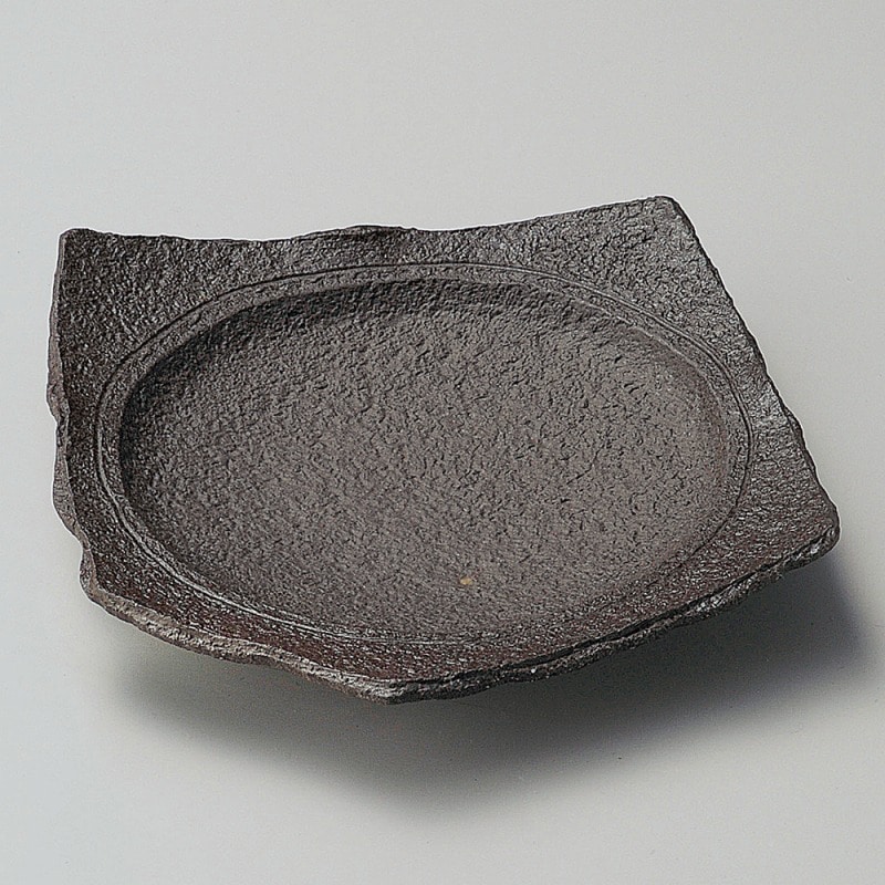 金正陶器 炭化土変形五角6寸皿 1個(ご注文単位1個)【直送品】