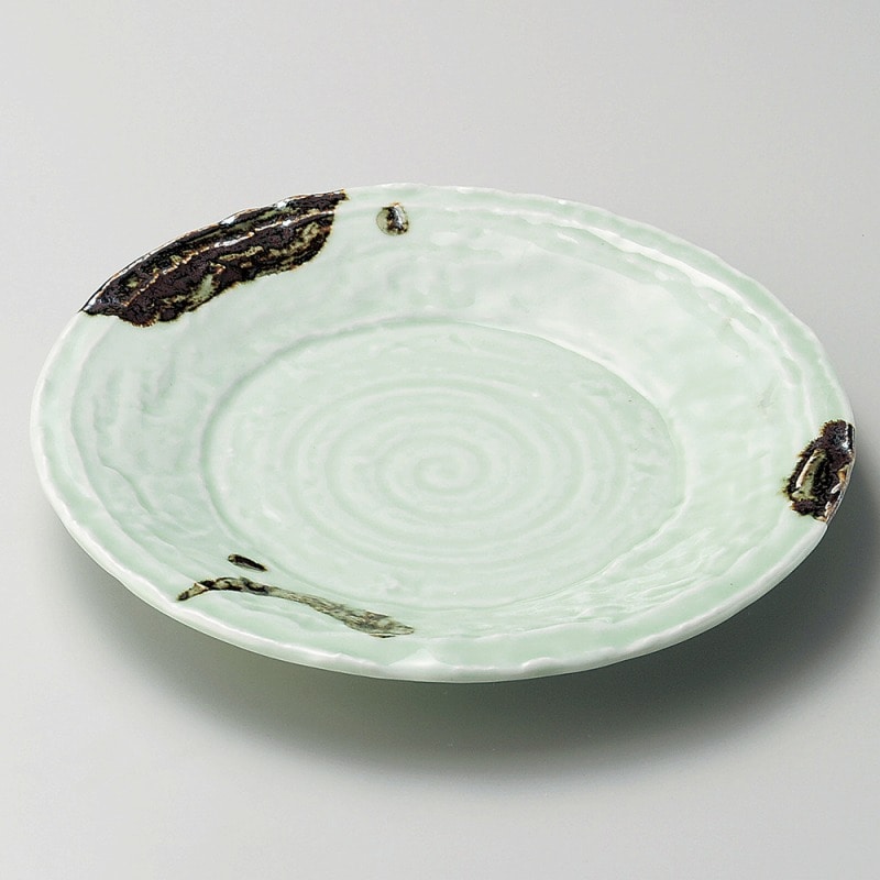 金正陶器 飛び青磁石目6.3皿 1個(ご注文単位1個)【直送品】