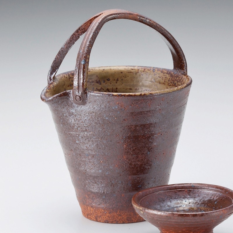 金正陶器 備前灰吹手付冷酒器 1個(ご注文単位1個)【直送品】