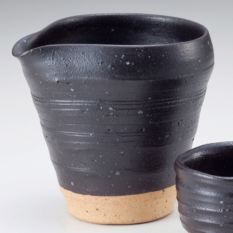 金正陶器 黒織部冷酒器 1個(ご注文単位1個)【直送品】