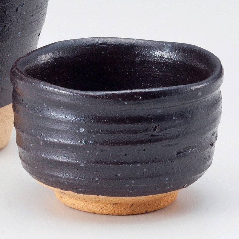 金正陶器 黒織部ぐい呑 1個(ご注文単位1個)【直送品】