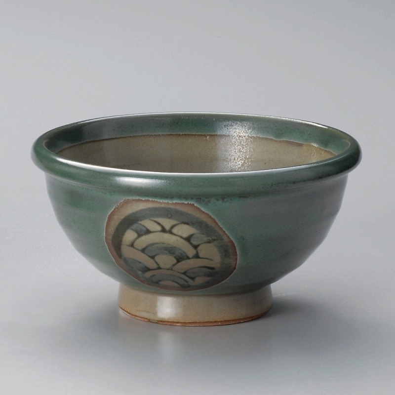 金正陶器 織部波丸紋玉渕5.8丼 1個(ご注文単位1個)【直送品】