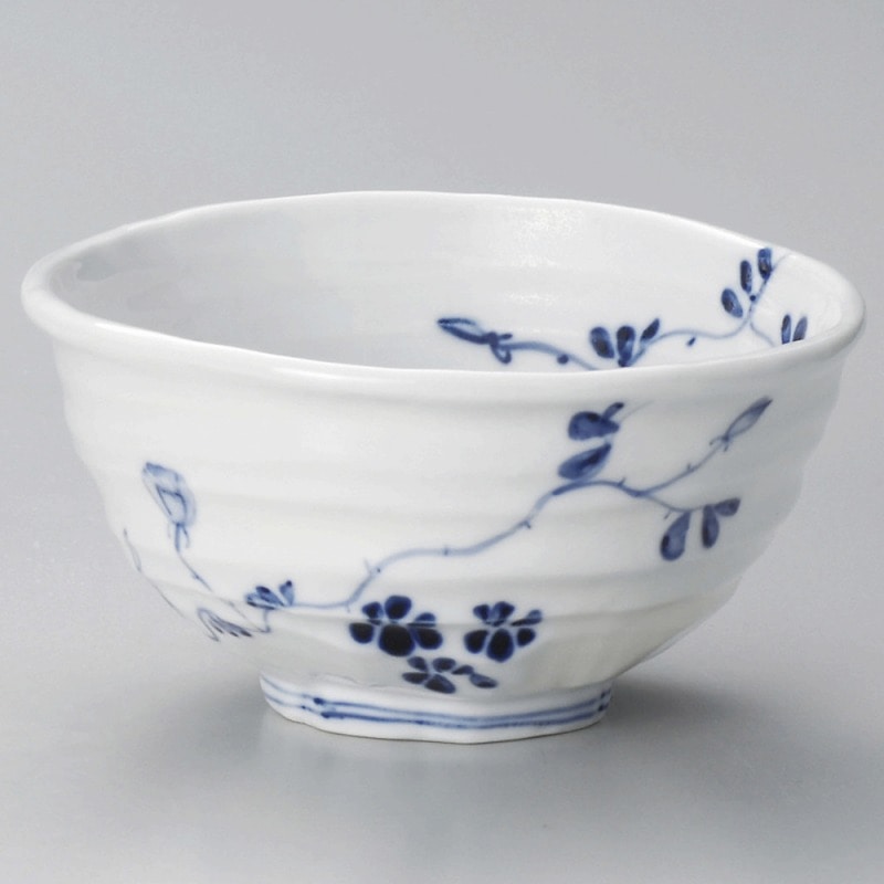 金正陶器 染付花絵変形4.3小丼 1個(ご注文単位1個)【直送品】