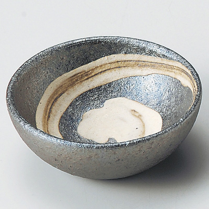 金正陶器 黒窯変刷毛目珍味入 1個(ご注文単位1個)【直送品】