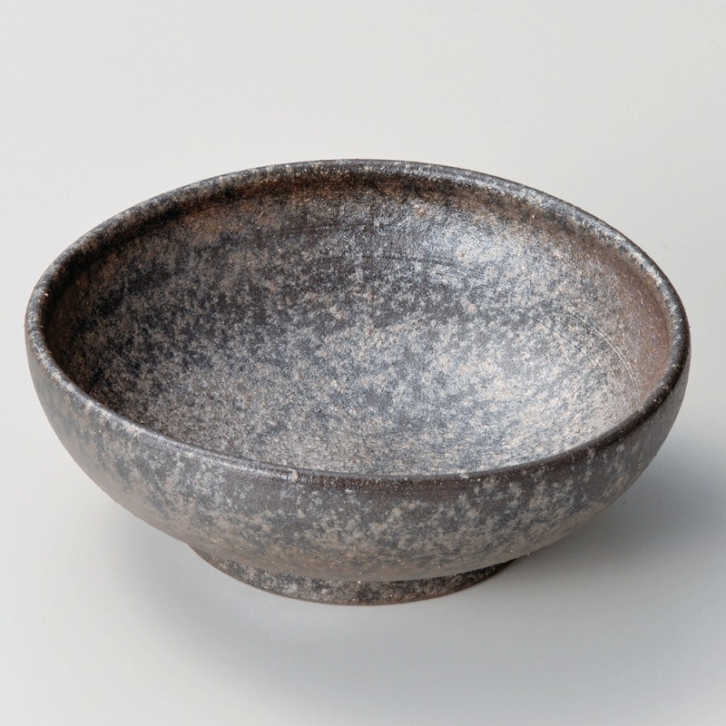 金正陶器 黒窯変5.3楕円鉢 1個(ご注文単位1個)【直送品】