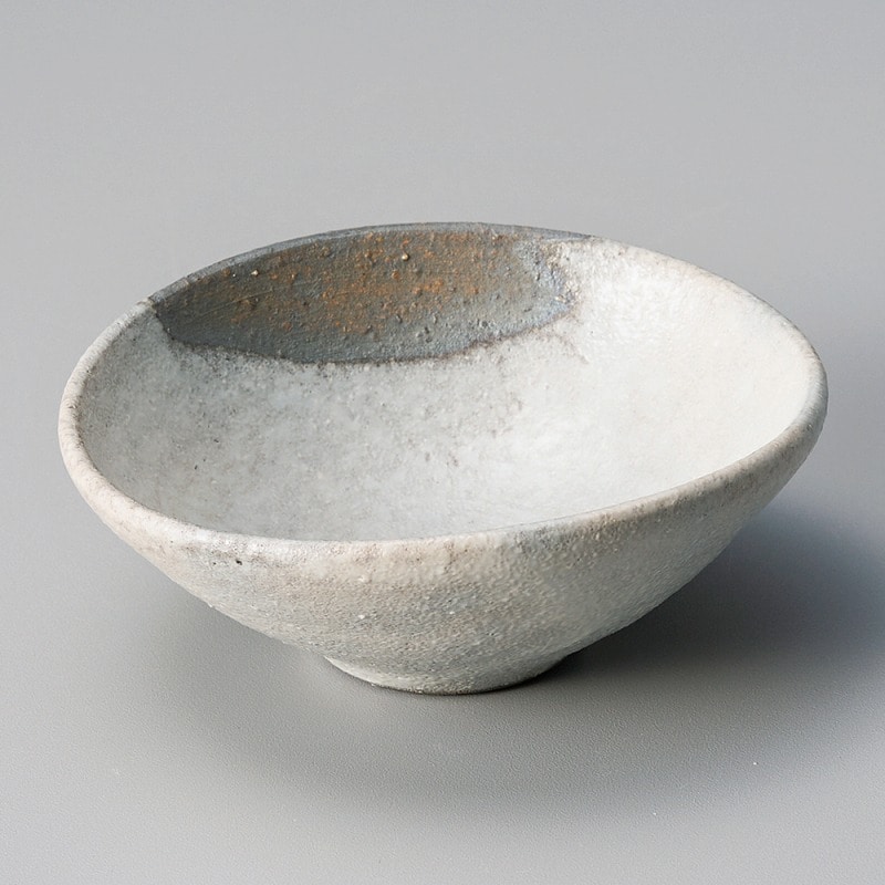 金正陶器 灰釉粉引3.3楕円小鉢 1個(ご注文単位1個)【直送品】