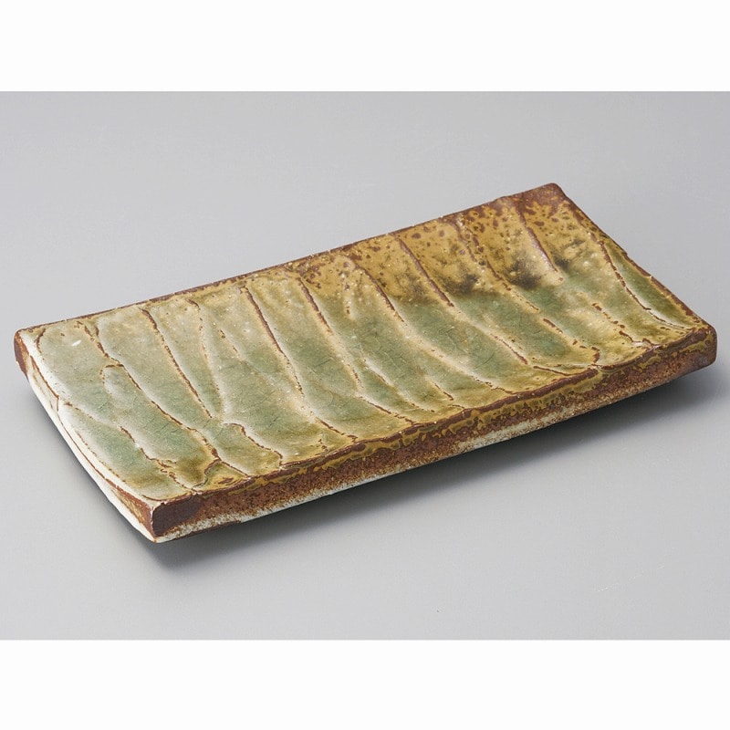 金正陶器 ビードロ鎬8.0長角皿 1個(ご注文単位1個)【直送品】