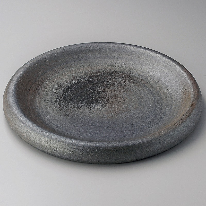金正陶器 黒窯変12.3台皿 1個(ご注文単位1個)【直送品】