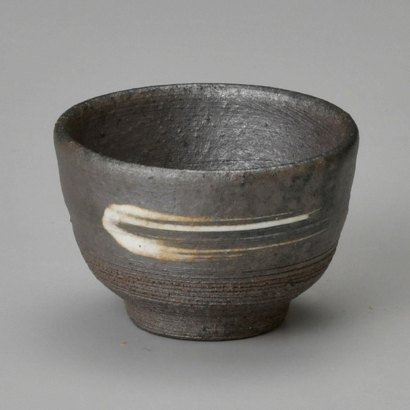 金正陶器 黒窯変刷毛目ぐい呑 1個(ご注文単位1個)【直送品】