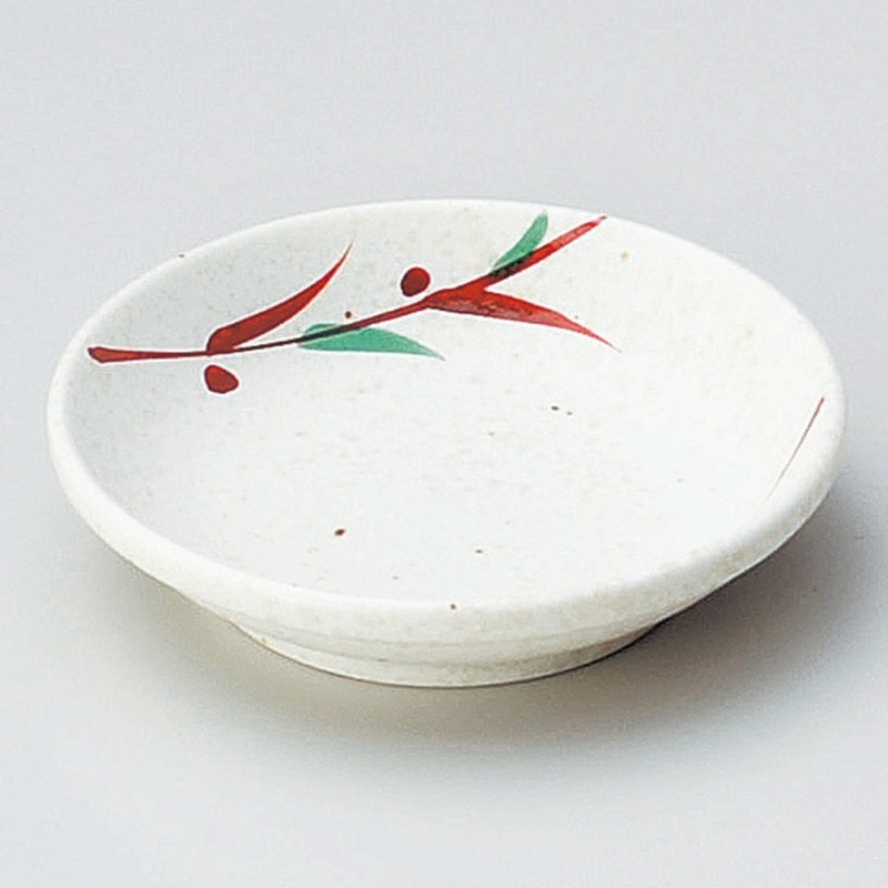 金正陶器 赤絵笹2.8小皿 1個(ご注文単位1個)【直送品】