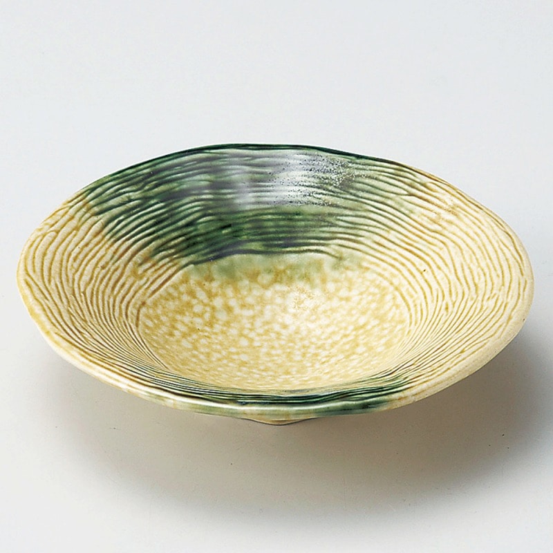 金正陶器 黄瀬戸織部吹5.5浅鉢 1個(ご注文単位1個)【直送品】
