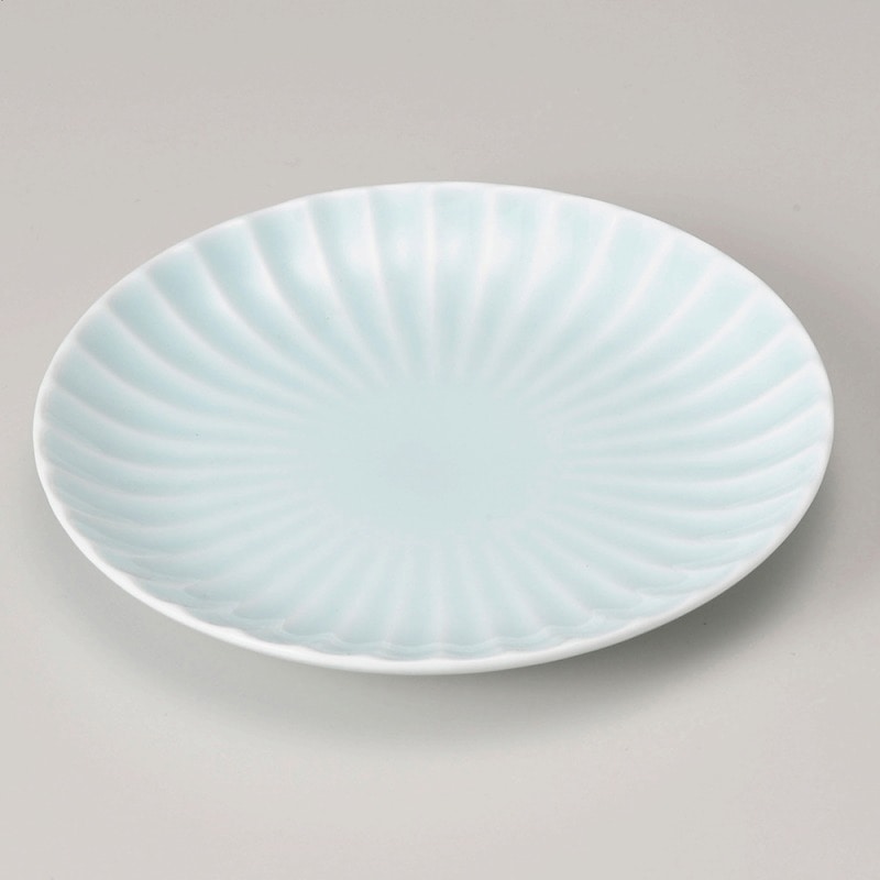 金正陶器 かすみ青白14.5㎝丸皿 1個（ご注文単位1個）【直送品】