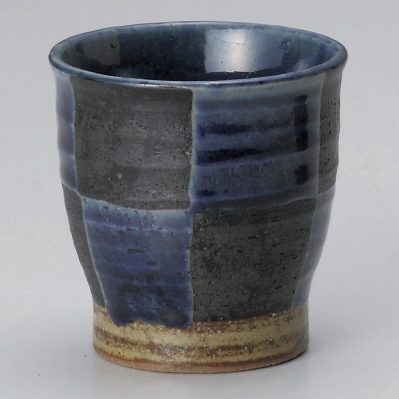 金正陶器 藍市松焼酎カップ 1個(ご注文単位1個)【直送品】