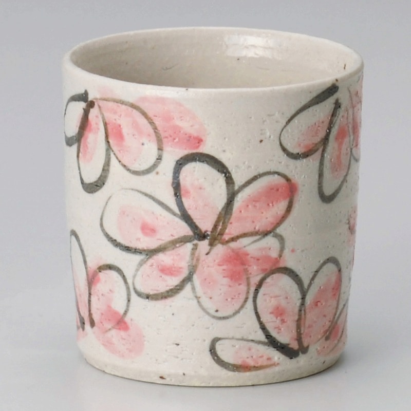 金正陶器 花園桃色ロックカップ 1個(ご注文単位1個)【直送品】