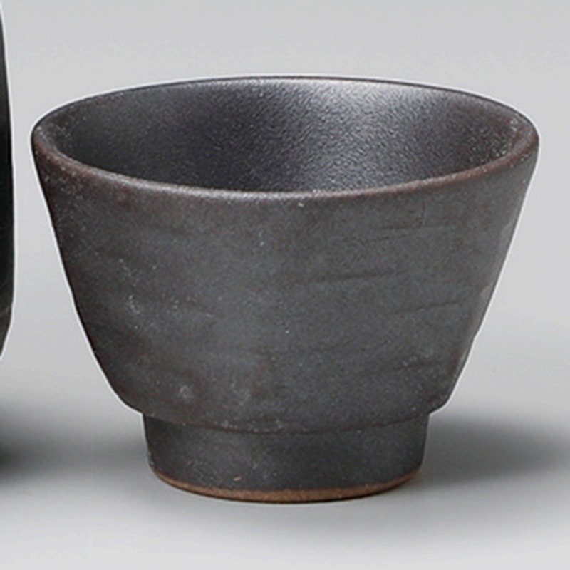 金正陶器 黒釉八角 ぐい呑 1個(ご注文単位1個)【直送品】