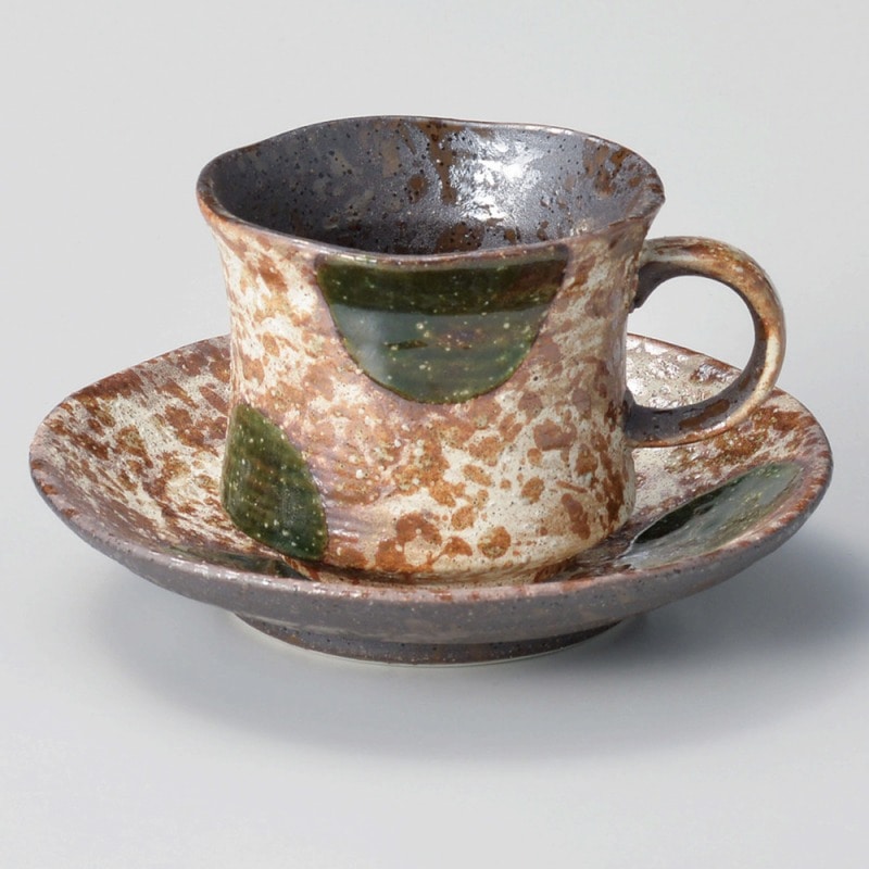 金正陶器 織部丸紋コーヒー受皿 1個 ※ソーサー単品のみ(ご注文単位1個)【直送品】