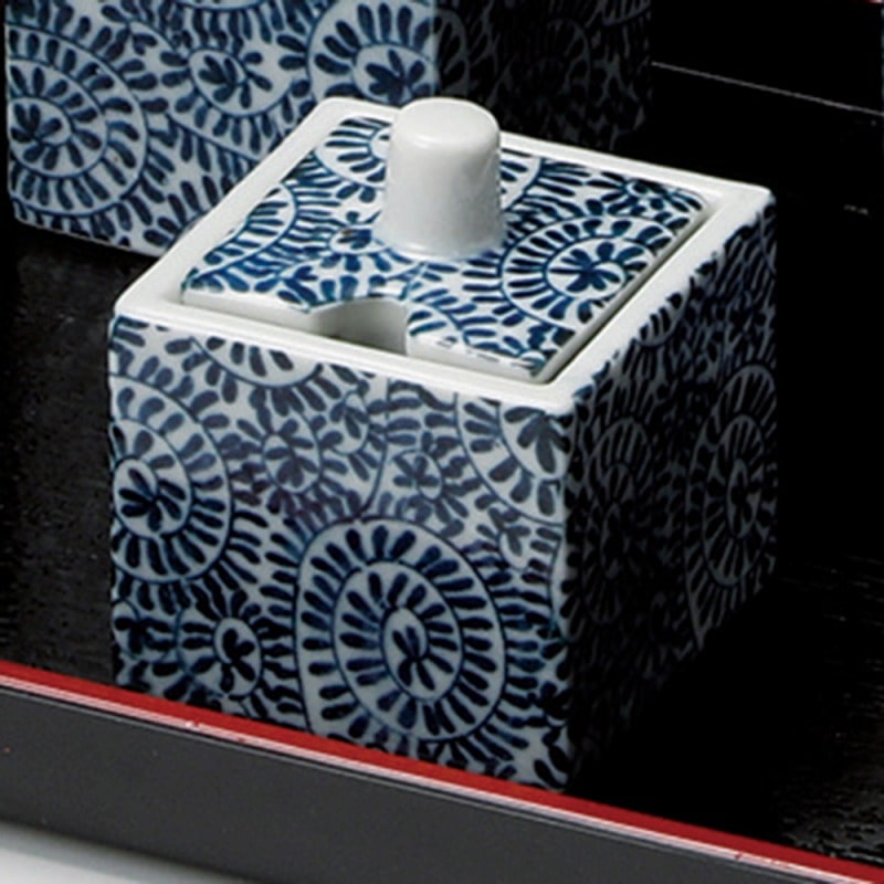 金正陶器 タコ唐草 角辛子入 1個(ご注文単位1個)【直送品】
