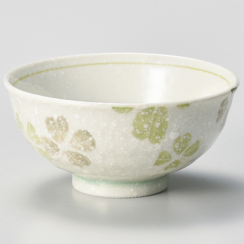 金正陶器 クローバー 茶碗 グリーン 1個(ご注文単位1個)【直送品】