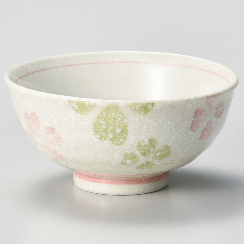 金正陶器 クローバー 茶碗 ピンク 1個(ご注文単位1個)【直送品】