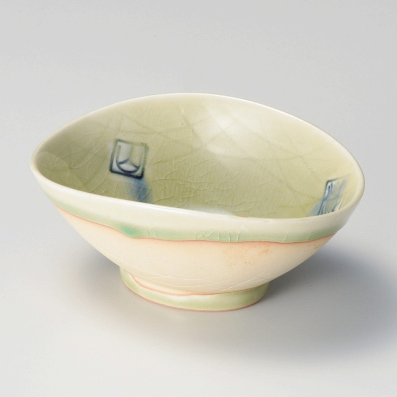 金正陶器 びいどろ 変形鉢 1個(ご注文単位1個)【直送品】