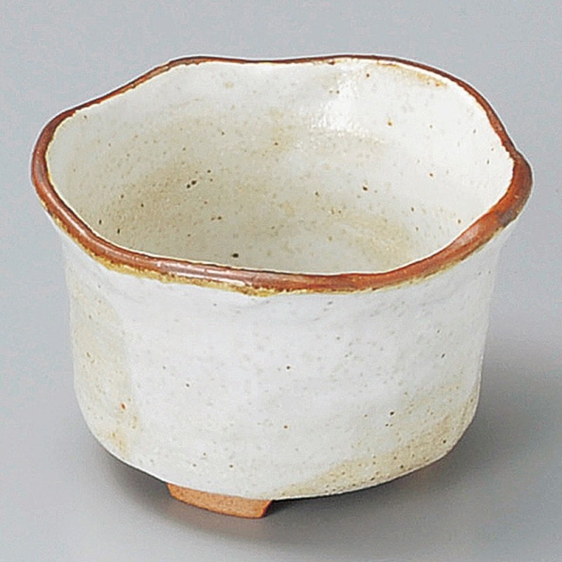 金正陶器 白油滴刷毛変型丸珍味 1個(ご注文単位1個)【直送品】