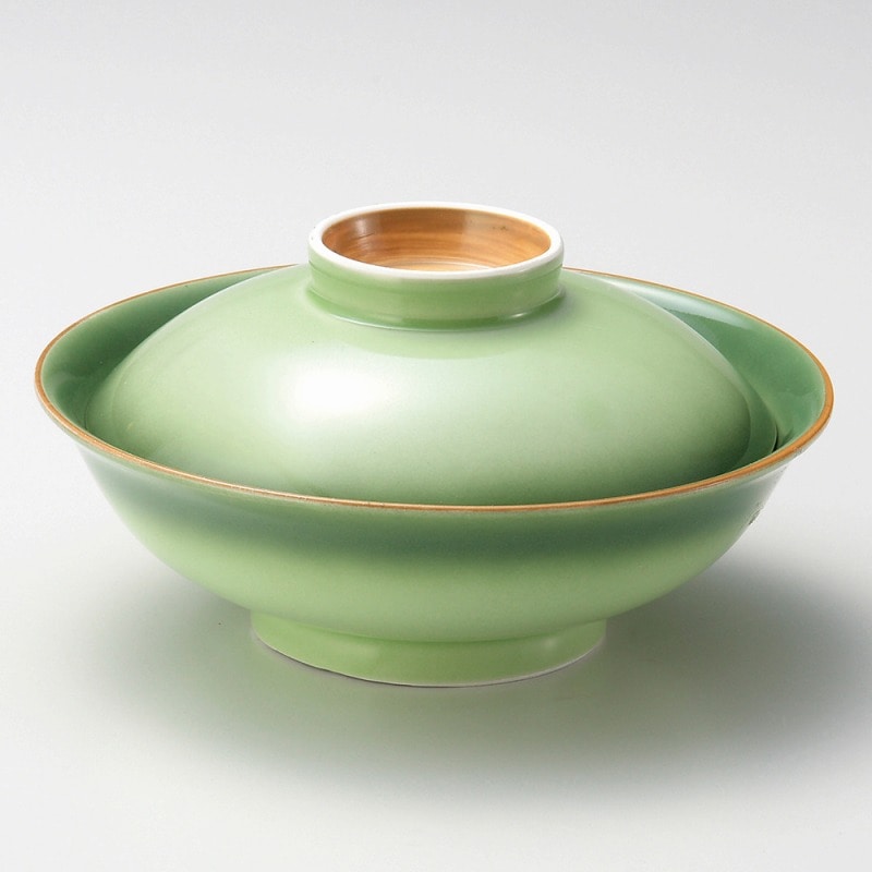 金正陶器 緑彩平蓋向 1個(ご注文単位1個)【直送品】
