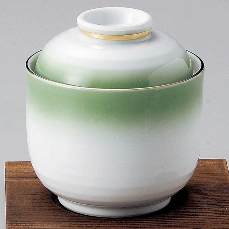 金正陶器 グリーンむし碗 1個(ご注文単位1個)【直送品】