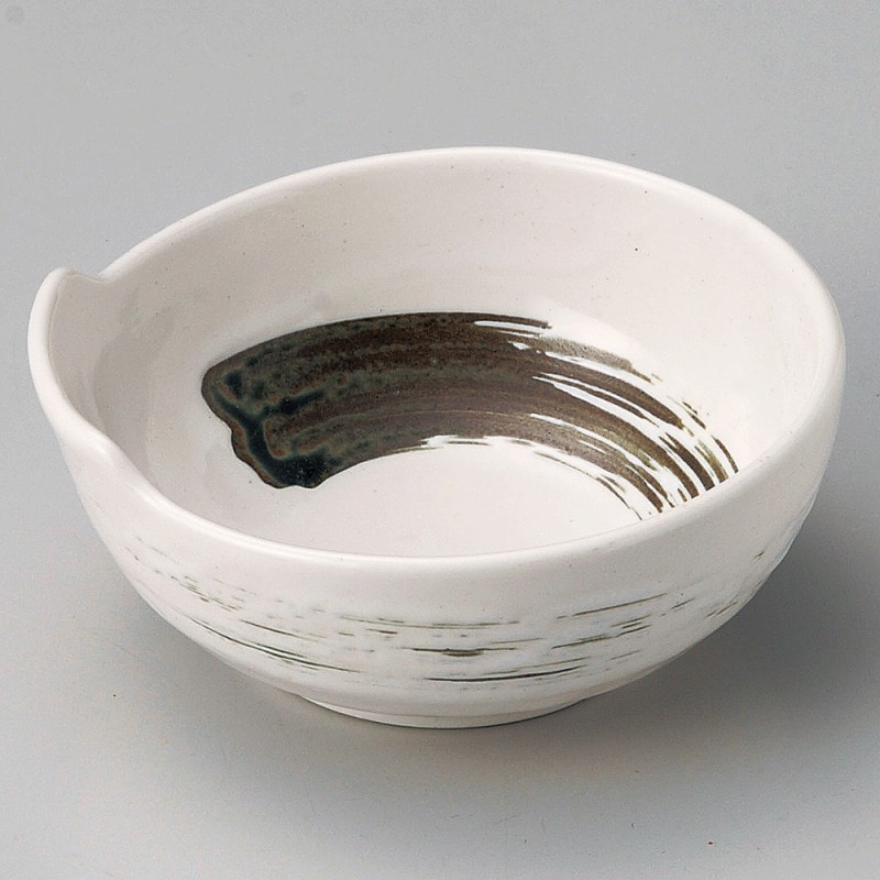 金正陶器 白釉錆刷毛呑水(大) 1個(ご注文単位1個)【直送品】