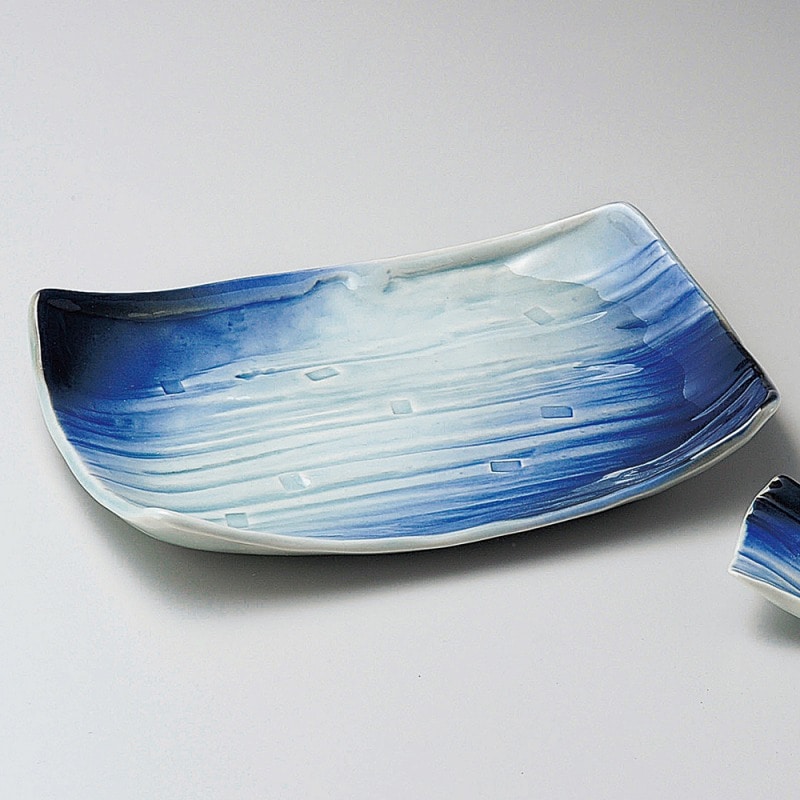 金正陶器 蒼空木目長角皿 1個(ご注文単位1個)【直送品】