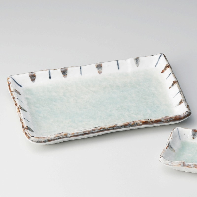 金正陶器 ヒワ釉渕十草7.0焼物皿 1個(ご注文単位1個)【直送品】