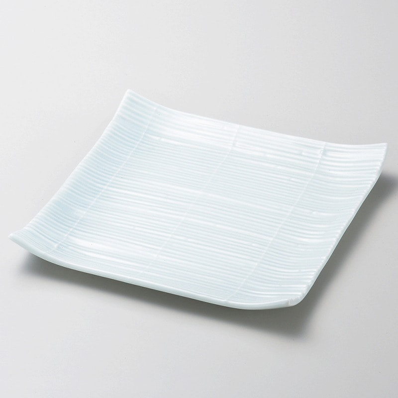 金正陶器 青磁スダレ 正角銘々皿 1個(ご注文単位1個)【直送品】