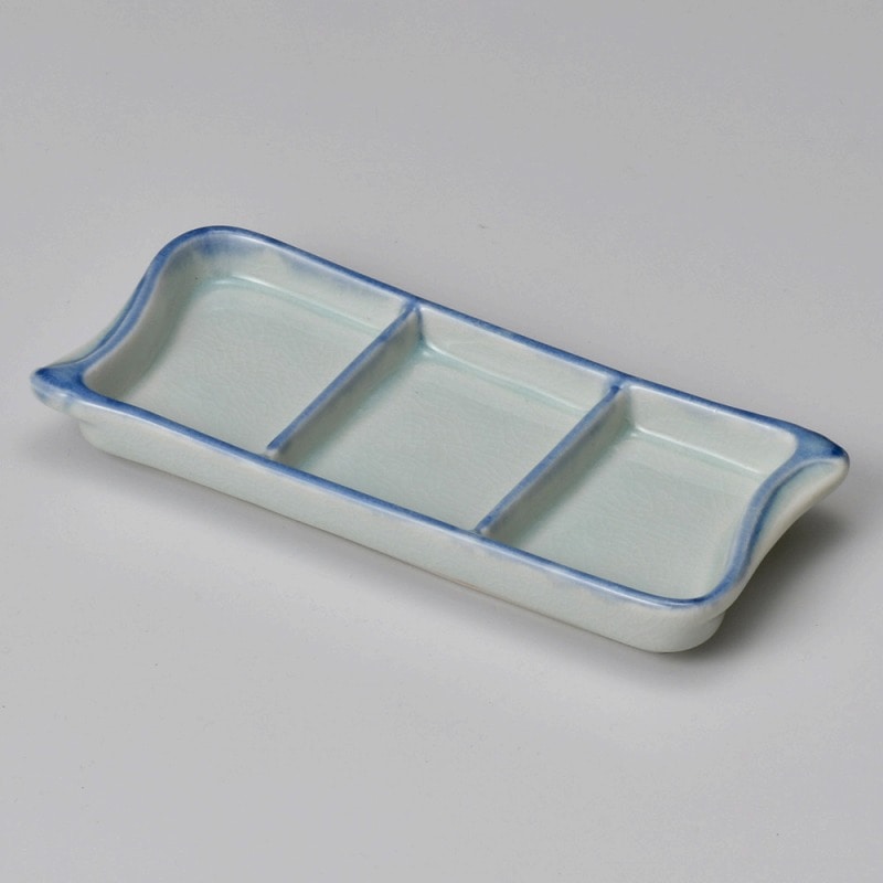 金正陶器 御深井竹型三品皿 1個(ご注文単位1個)【直送品】