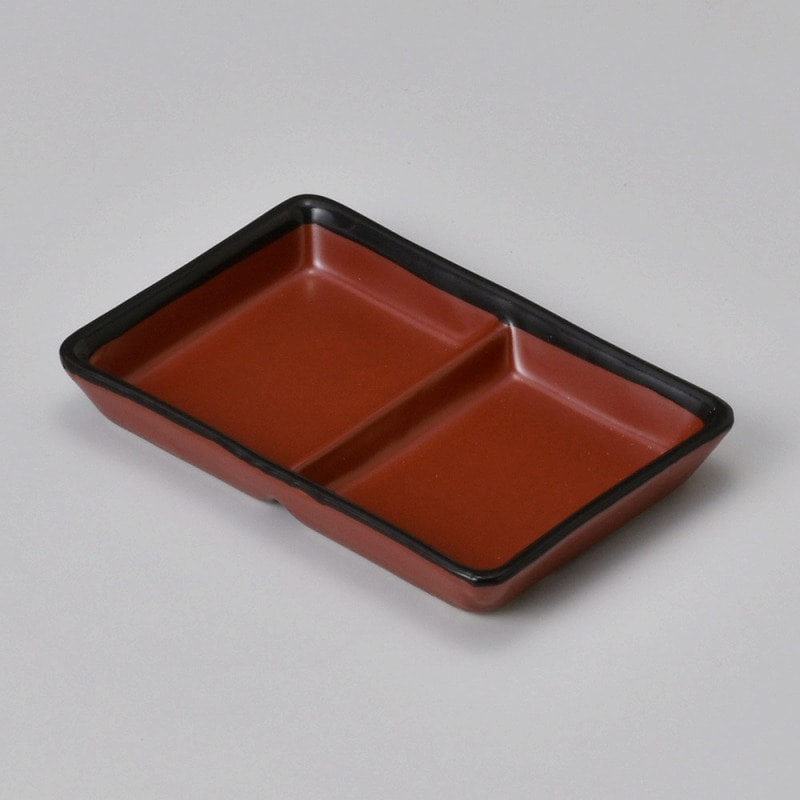 金正陶器 朱塗り渕茶二品皿 1個(ご注文単位1個)【直送品】