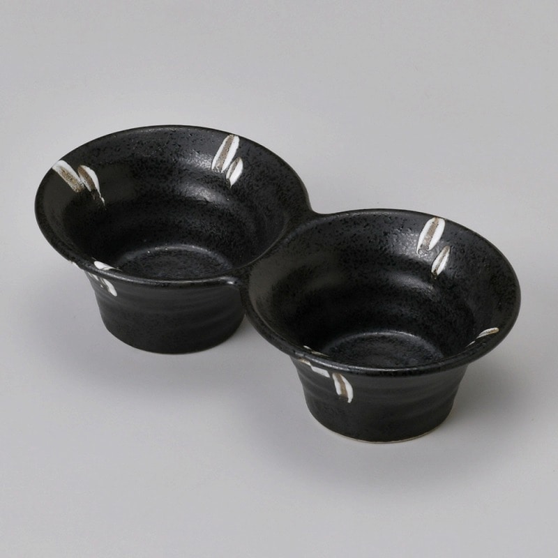金正陶器 黒釉丸二品皿 1個(ご注文単位1個)【直送品】