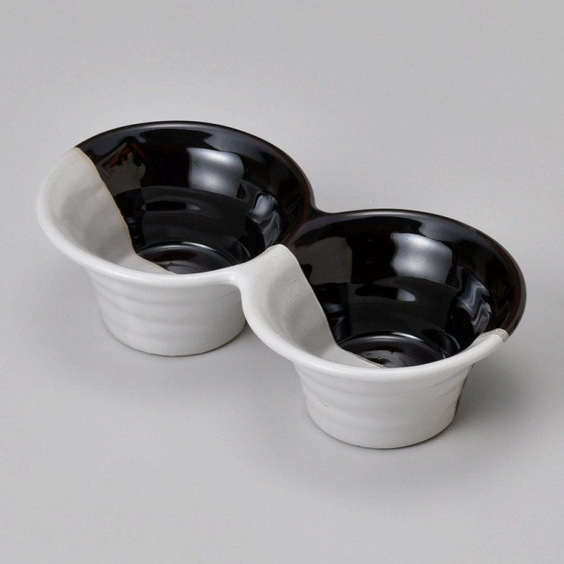 金正陶器 塗分け丸二品皿 1個(ご注文単位1個)【直送品】