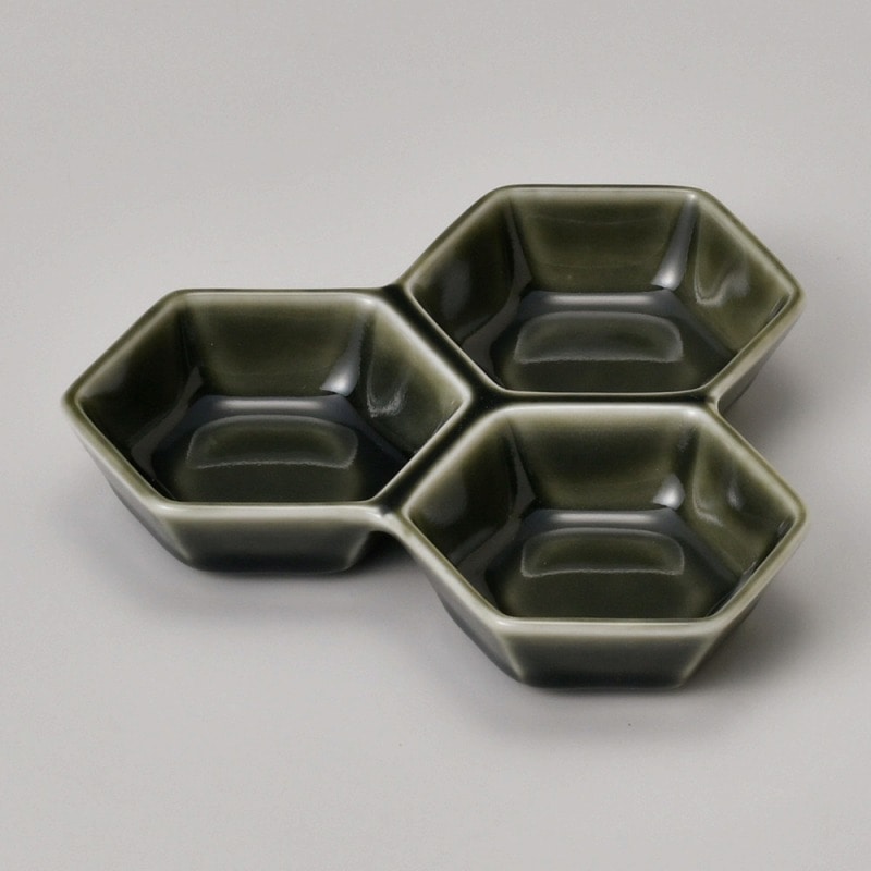 金正陶器 織部六角三角 1個(ご注文単位1個)【直送品】