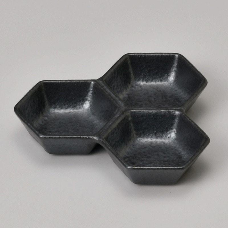 金正陶器 ゆず黒六角三角 1個(ご注文単位1個)【直送品】