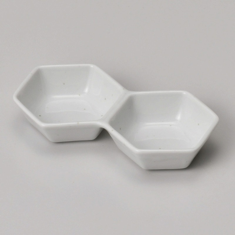 金正陶器 灰釉六角2連 1個(ご注文単位1個)【直送品】