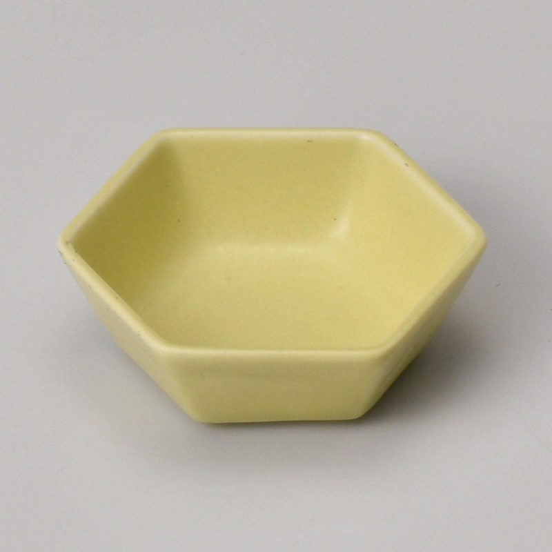 金正陶器 黄マット六角一品 1個(ご注文単位1個)【直送品】