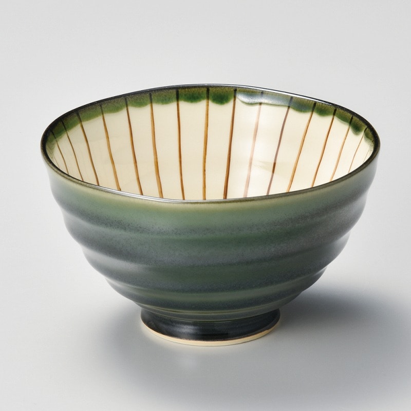 金正陶器 織部櫛目特大飯碗 1個(ご注文単位1個)【直送品】