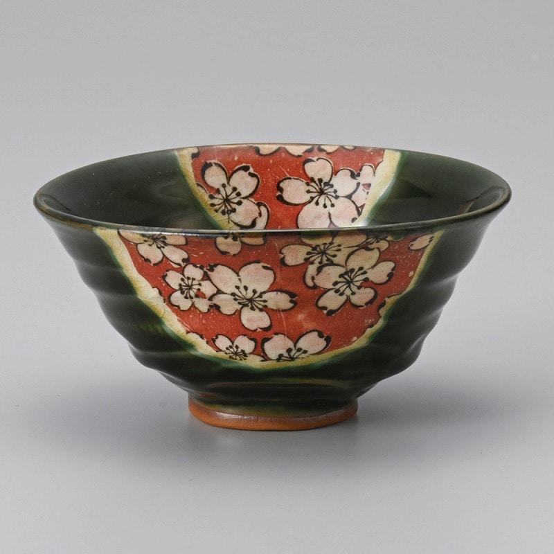 金正陶器 織部舞桜茶碗 1個(ご注文単位1個)【直送品】