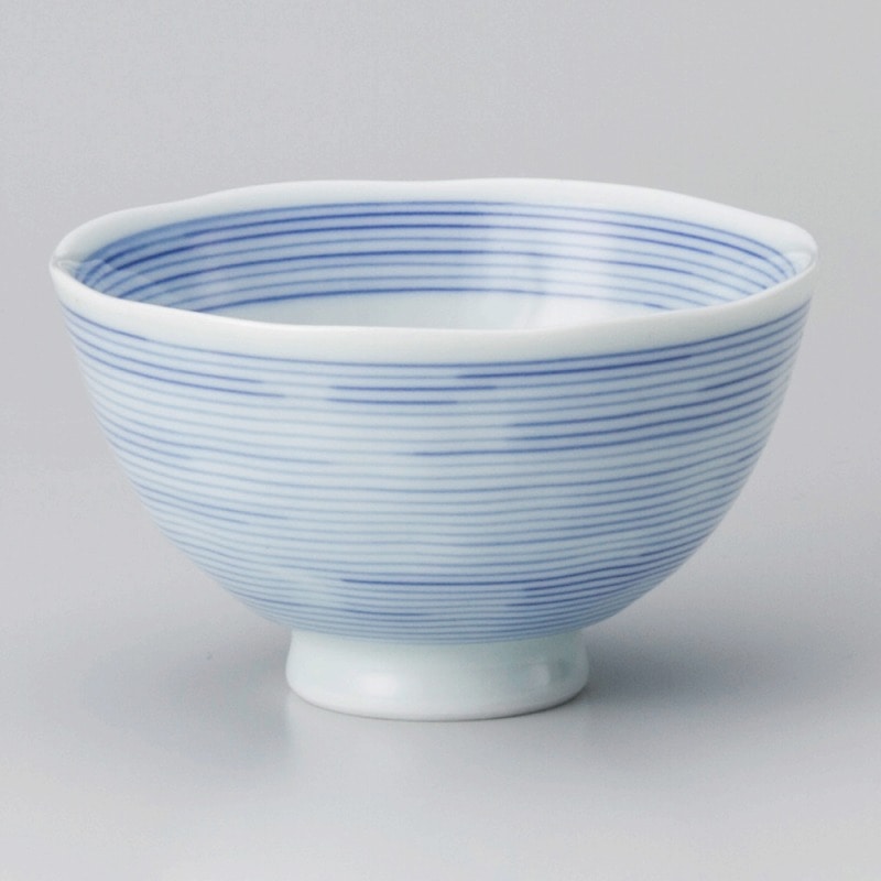 金正陶器 紺千筋飯碗中 1個(ご注文単位1個)【直送品】