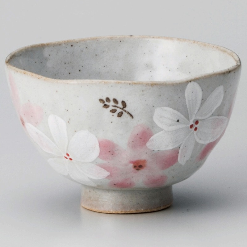 金正陶器 白呉須コスモス飯碗(ピンク) 1個(ご注文単位1個)【直送品】