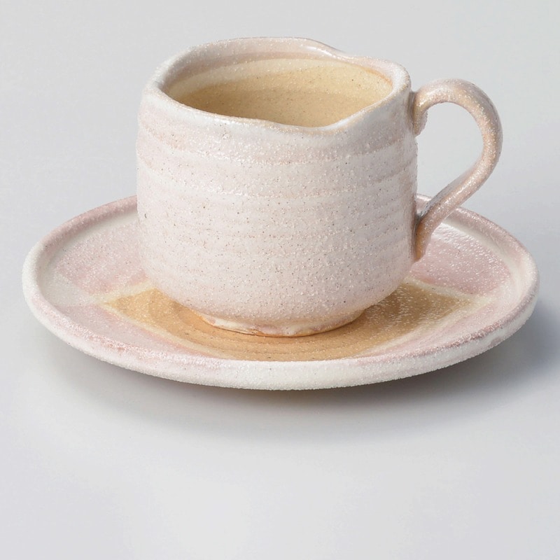 金正陶器 桜志野コーヒー皿 1個 ※ソーサー単品のみ(ご注文単位1個)【直送品】