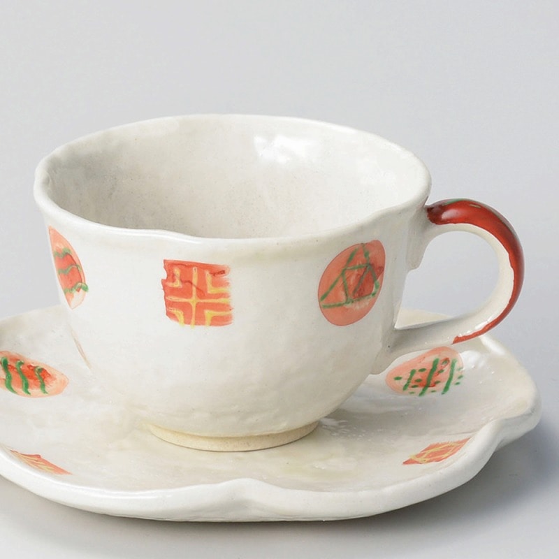 金正陶器 粉引小紋コーヒー碗 1個 ※カップ単品のみ(ご注文単位1個)【直送品】