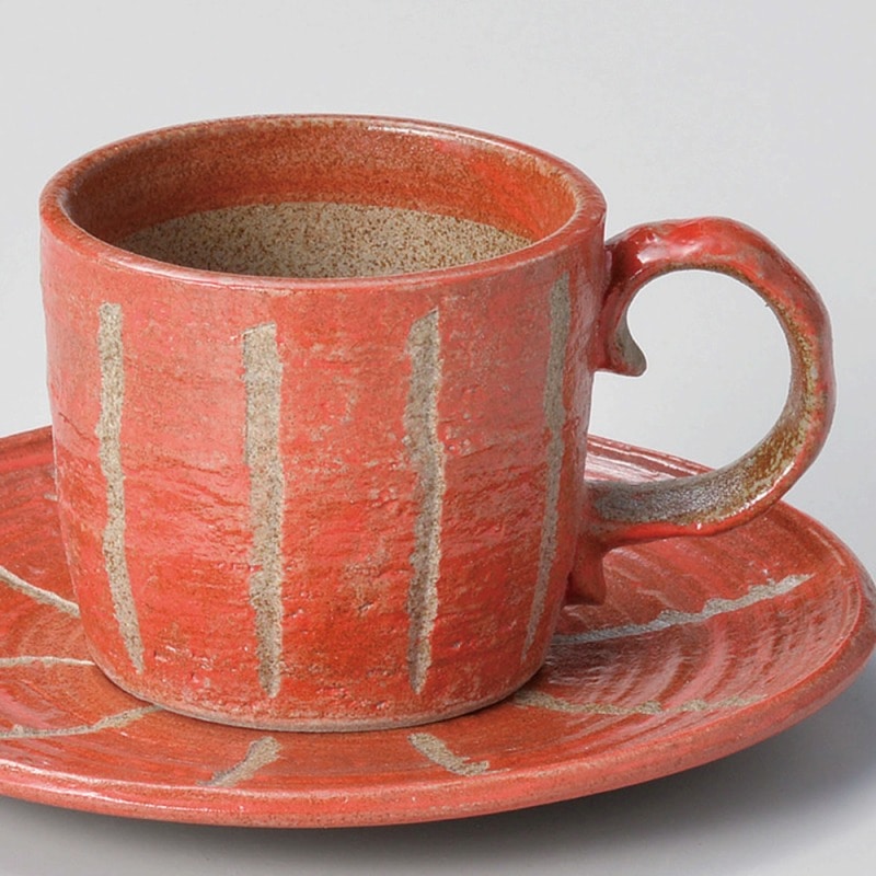 金正陶器 赤十草コーヒー碗 1個 ※カップ単品のみ(ご注文単位1個)【直送品】