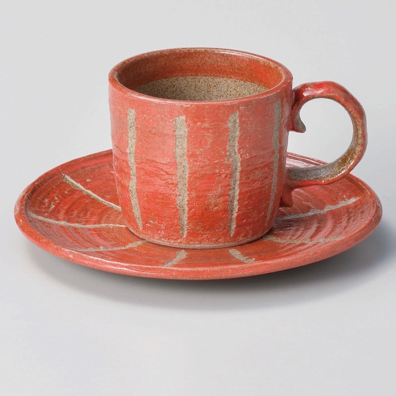 金正陶器 赤十草コーヒー皿 1個 ※ソーサー単品のみ(ご注文単位1個)【直送品】